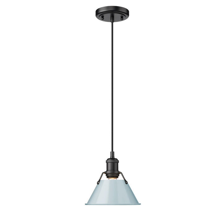 Golden 3306-S BLK-SF One Light Pendant, Matte Black