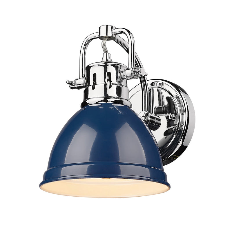 Golden 3602-BA1 CH-NVY One Light Bath Vanity, Chrome