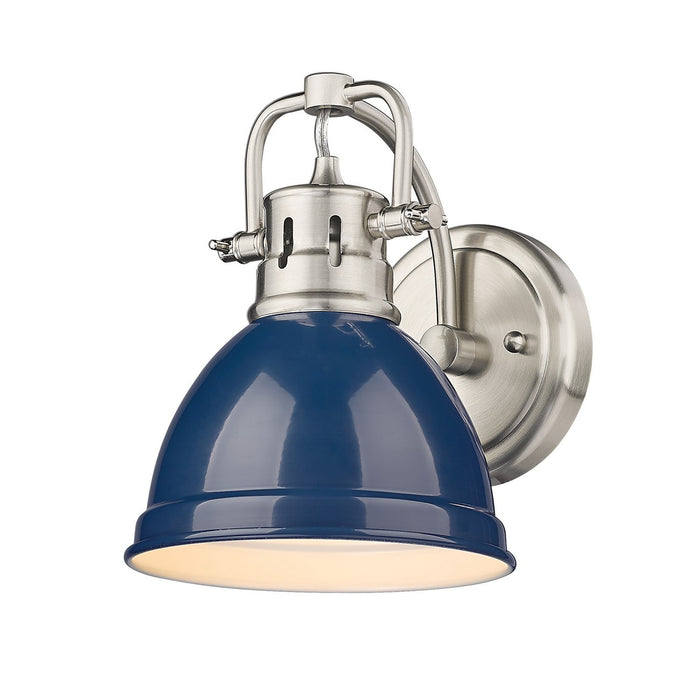 Golden 3602-BA1 PW-NVY One Light Bath Vanity, Pewter