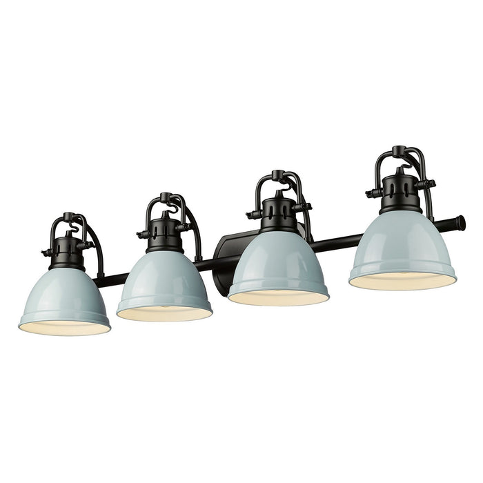 Golden 3602-BA4 BLK-SF Four Light Bath Vanity, Matte Black
