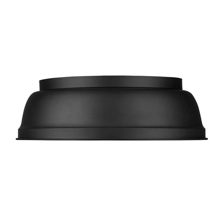 Golden 7313-FM BLK Two Light Flush Mount, Matte Black