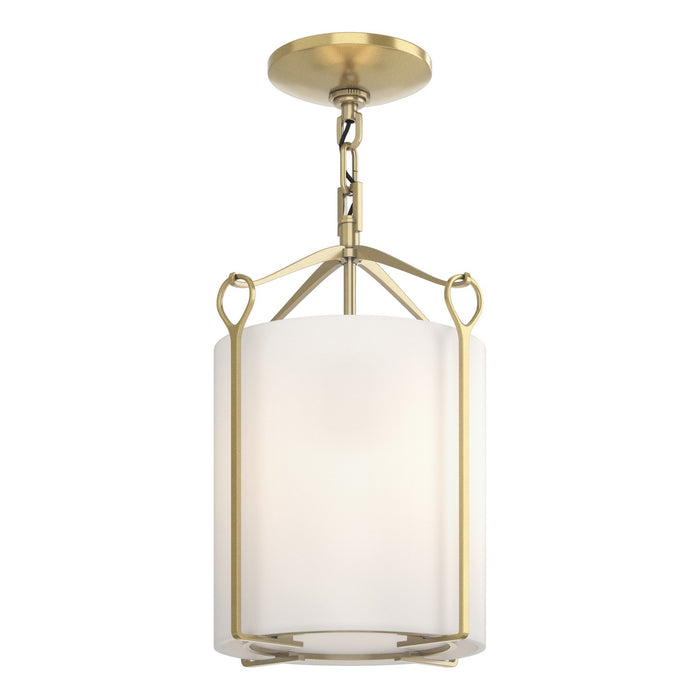 Hubbardton Forge 121140-SKT-86-GG0137 One Light Semi-Flush Mount, Modern Brass