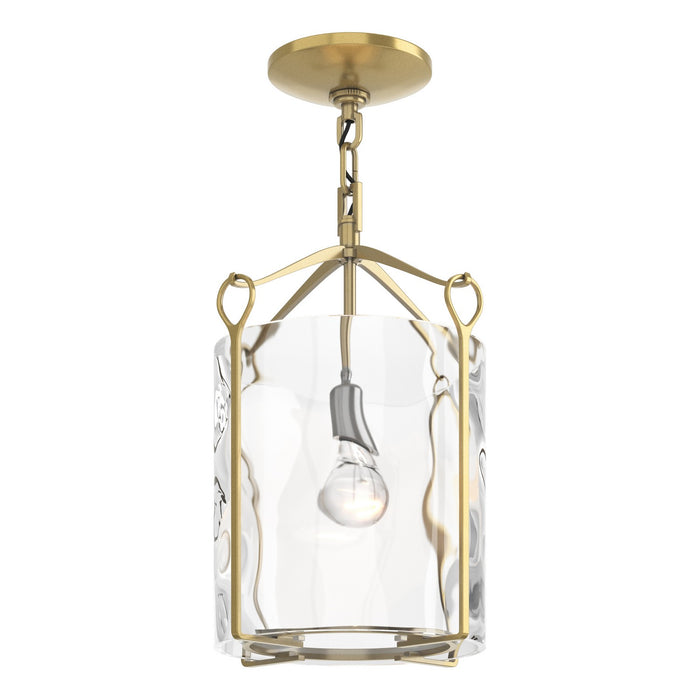 Hubbardton Forge 121140-SKT-86-LL0137 One Light Semi-Flush Mount, Modern Brass