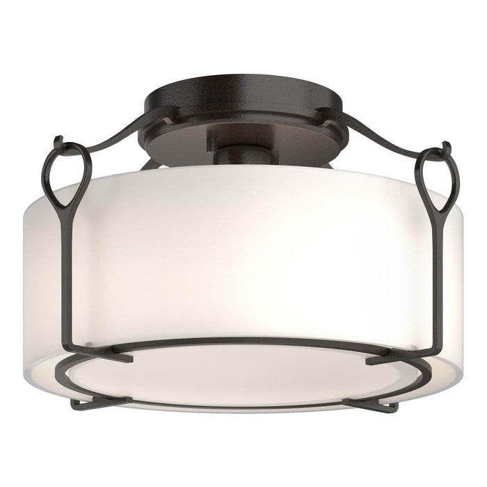 Hubbardton Forge 121142-SKT-14-GG0218 One Light Semi-Flush Mount, Oil Rubbed Bronze