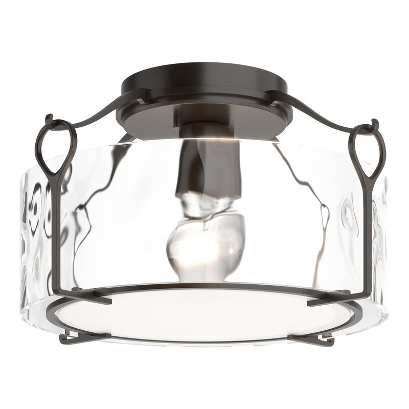 Hubbardton Forge 121142-SKT-14-LL0218 One Light Semi-Flush Mount, Oil Rubbed Bronze