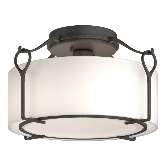 Hubbardton Forge 121142-SKT-20-GG0218 One Light Semi-Flush Mount, Natural Iron