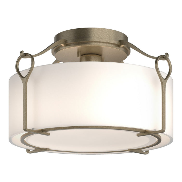Hubbardton Forge 121142-SKT-84-GG0218 One Light Semi-Flush Mount, Soft Gold