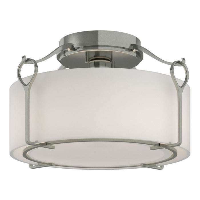 Hubbardton Forge 121142-SKT-85-GG0218 One Light Semi-Flush Mount, Sterling