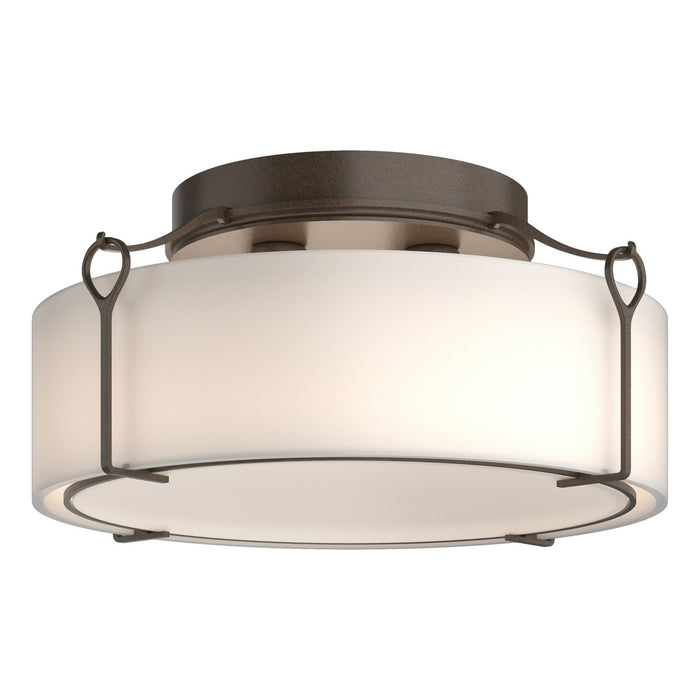 Hubbardton Forge 121145-SKT-05-GG0216 Four Light Semi-Flush Mount, Bronze