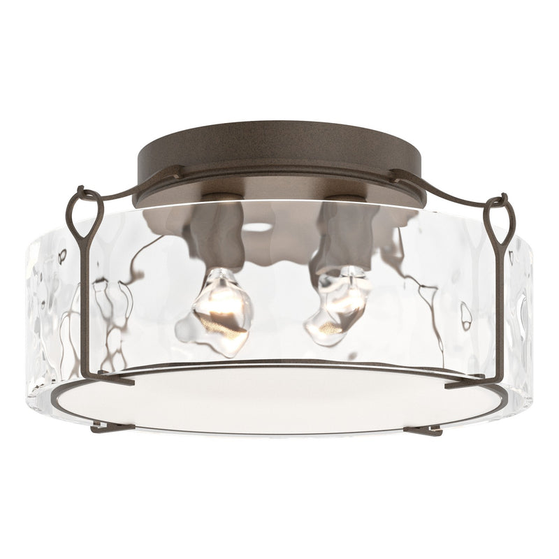 Hubbardton Forge 121145-SKT-05-LL0216 Four Light Semi-Flush Mount, Bronze
