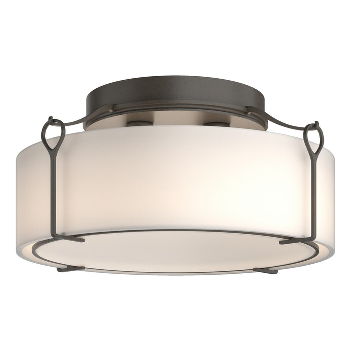 Hubbardton Forge 121145-SKT-07-GG0216 Four Light Semi-Flush Mount, Dark Smoke