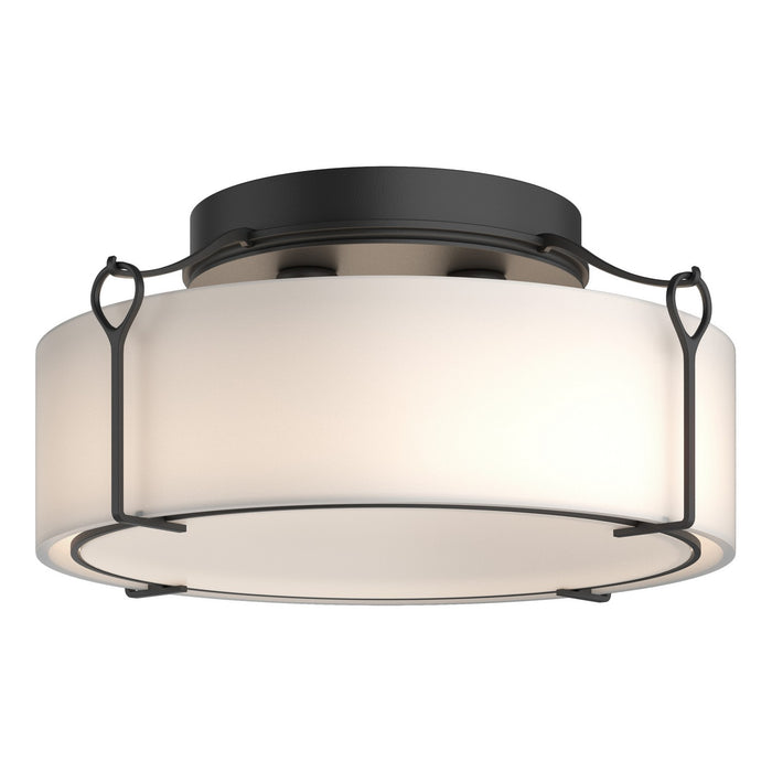 Hubbardton Forge 121145-SKT-10-GG0216 Four Light Semi-Flush Mount, Black