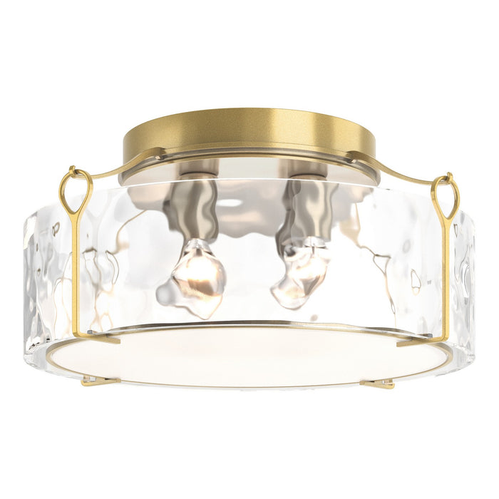 Hubbardton Forge 121145-SKT-86-LL0216 Four Light Semi-Flush Mount, Modern Brass