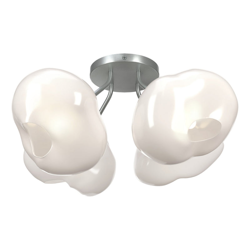 Hubbardton Forge 121370-SKT-82-FD0710 Four Light Semi-Flush Mount, Vintage Platinum