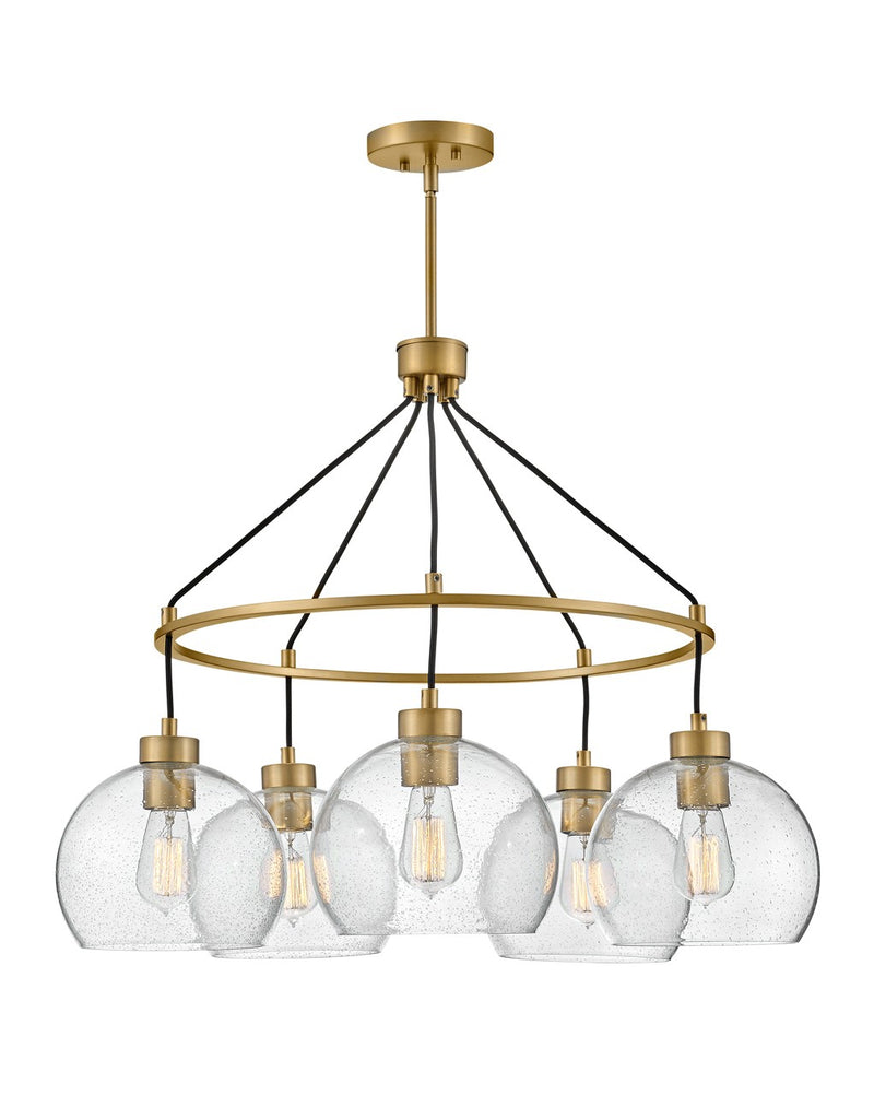 Lark 83014LCB LED Chandelier, Lacquered Brass