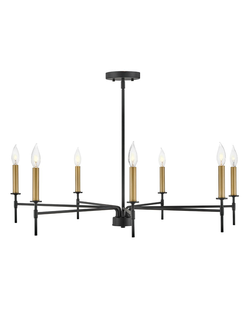 Lark 83077BK LED Chandelier, Black