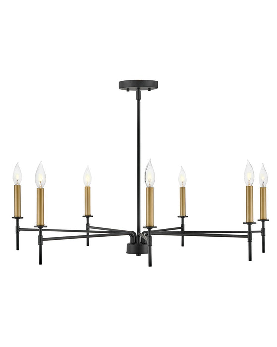 Lark 83077BK LED Chandelier, Black