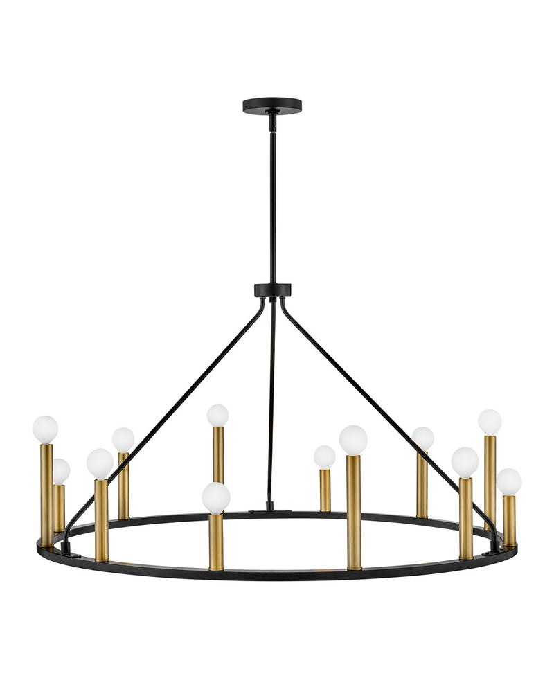 Lark 83159BK LED Chandelier, Black