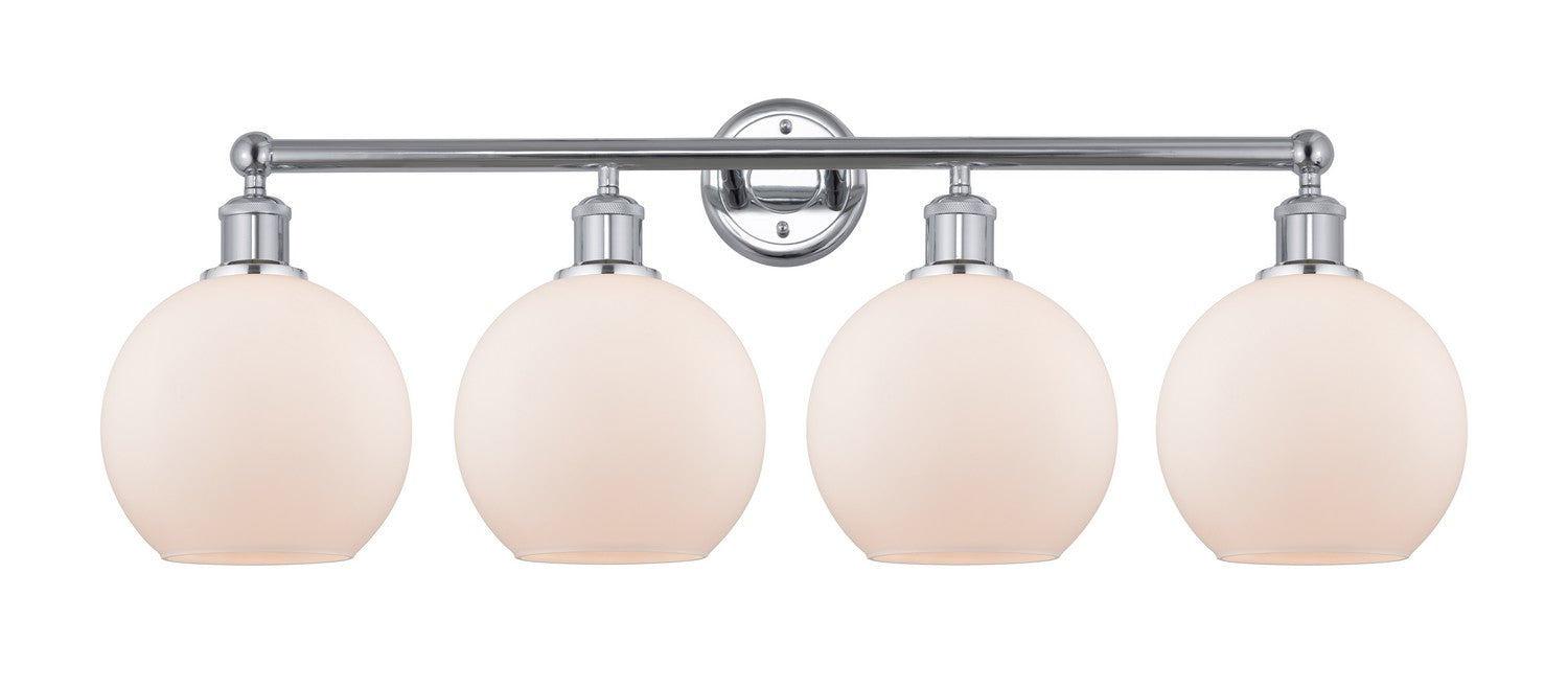 Innovations 616-4W-PC-G121-8 Four Light Bath Vanity, Polished Chrome