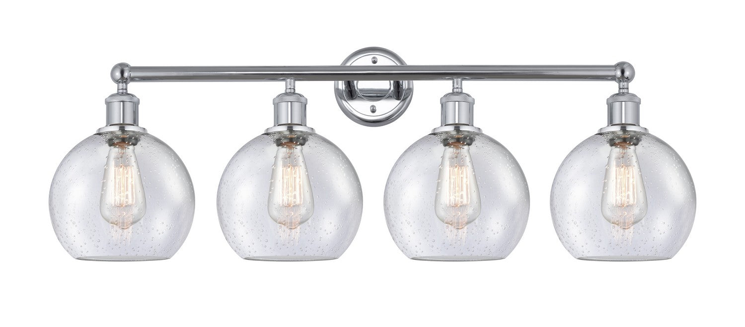 Innovations 616-4W-PC-G124-8 Four Light Bath Vanity, Polished Chrome