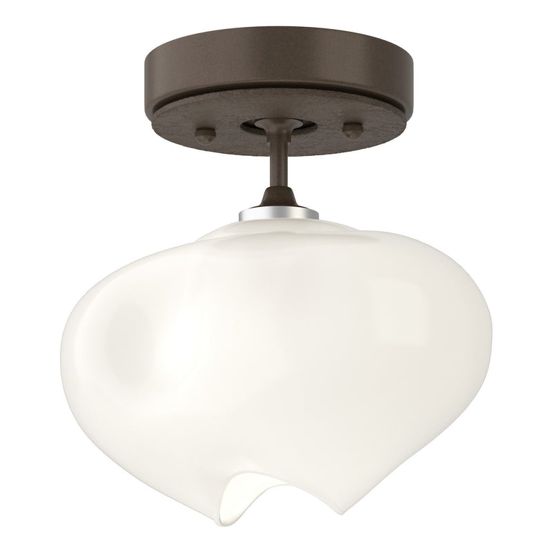 Hubbardton Forge 121372-SKT-05-05-FD0710 One Light Semi-Flush Mount, Bronze