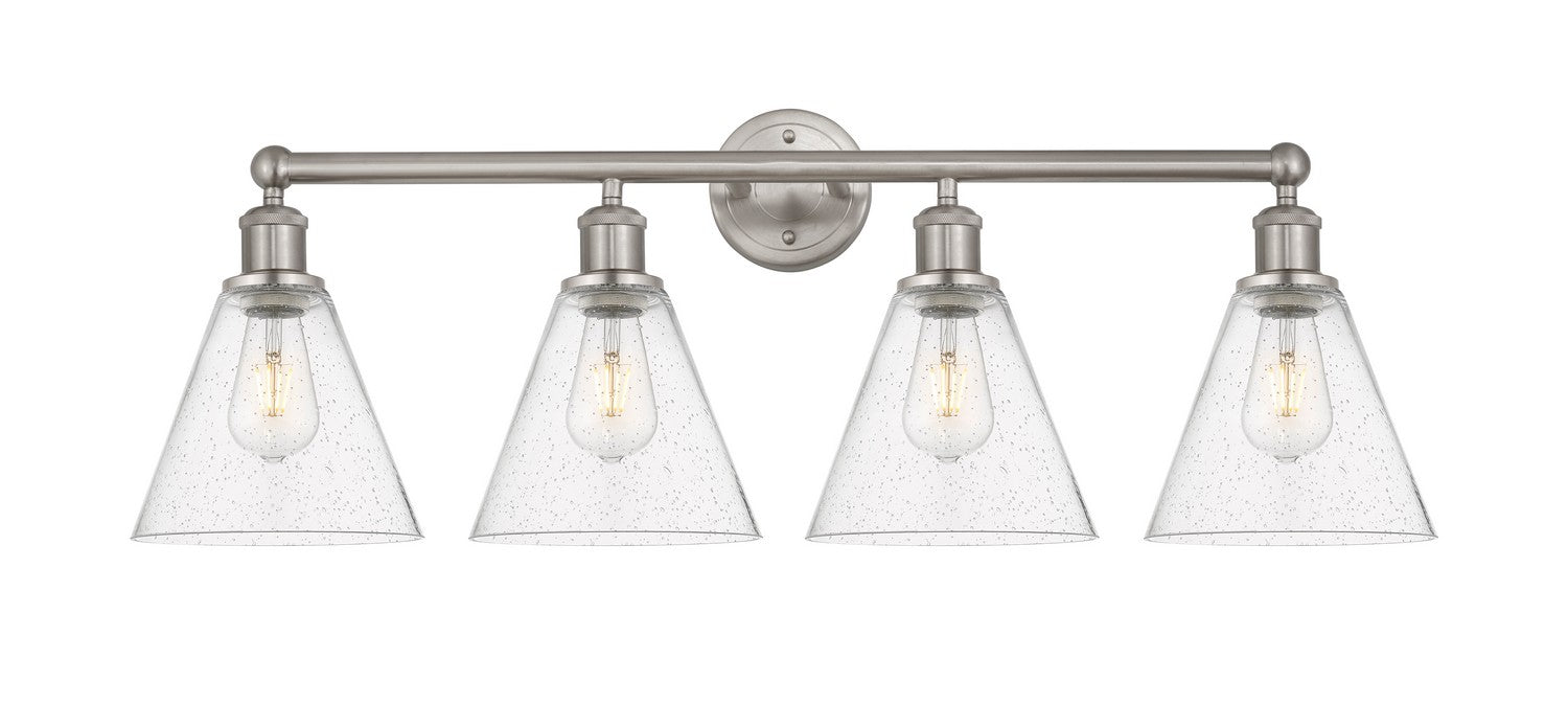 Innovations 616-4W-SN-GBC-84 Four Light Bath Vanity, Satin Nickel