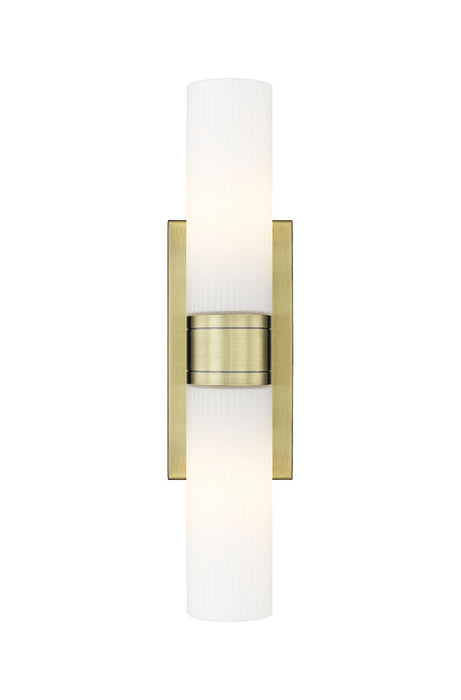 Innovations 617-2W-AB-G617-11SWH LED Bath Vanity, Antique Brass