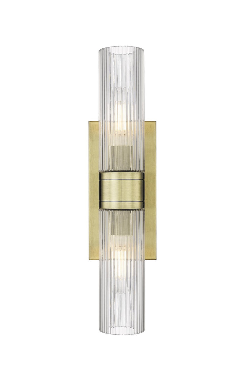 Innovations 617-2W-AB-G617-8SCL LED Bath Vanity, Antique Brass