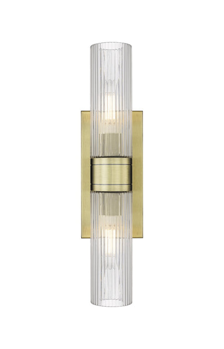 Innovations 617-2W-AB-G617-8SCL LED Bath Vanity, Antique Brass