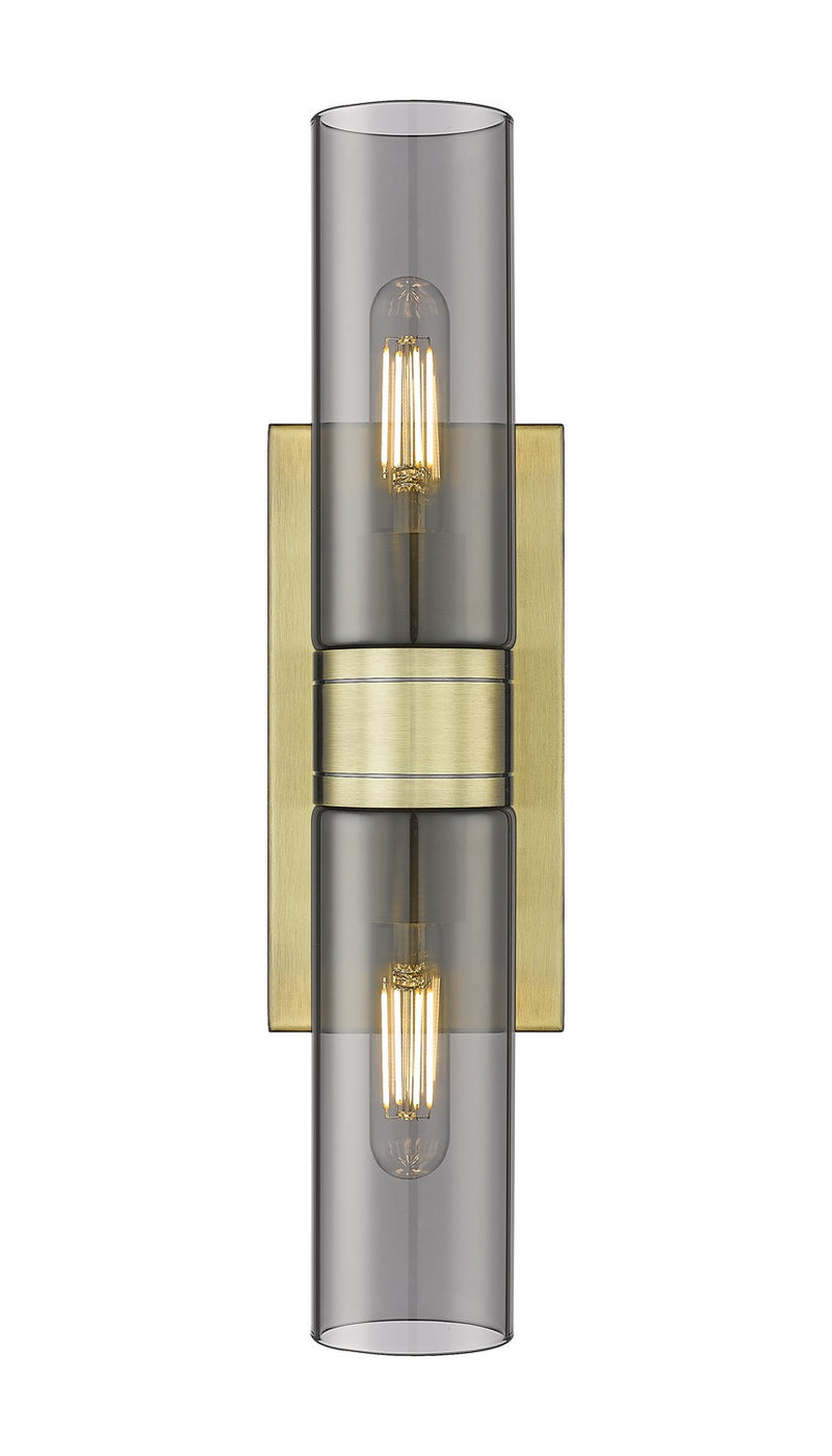 Innovations 617-2W-AB-G617-8SM LED Bath Vanity, Antique Brass