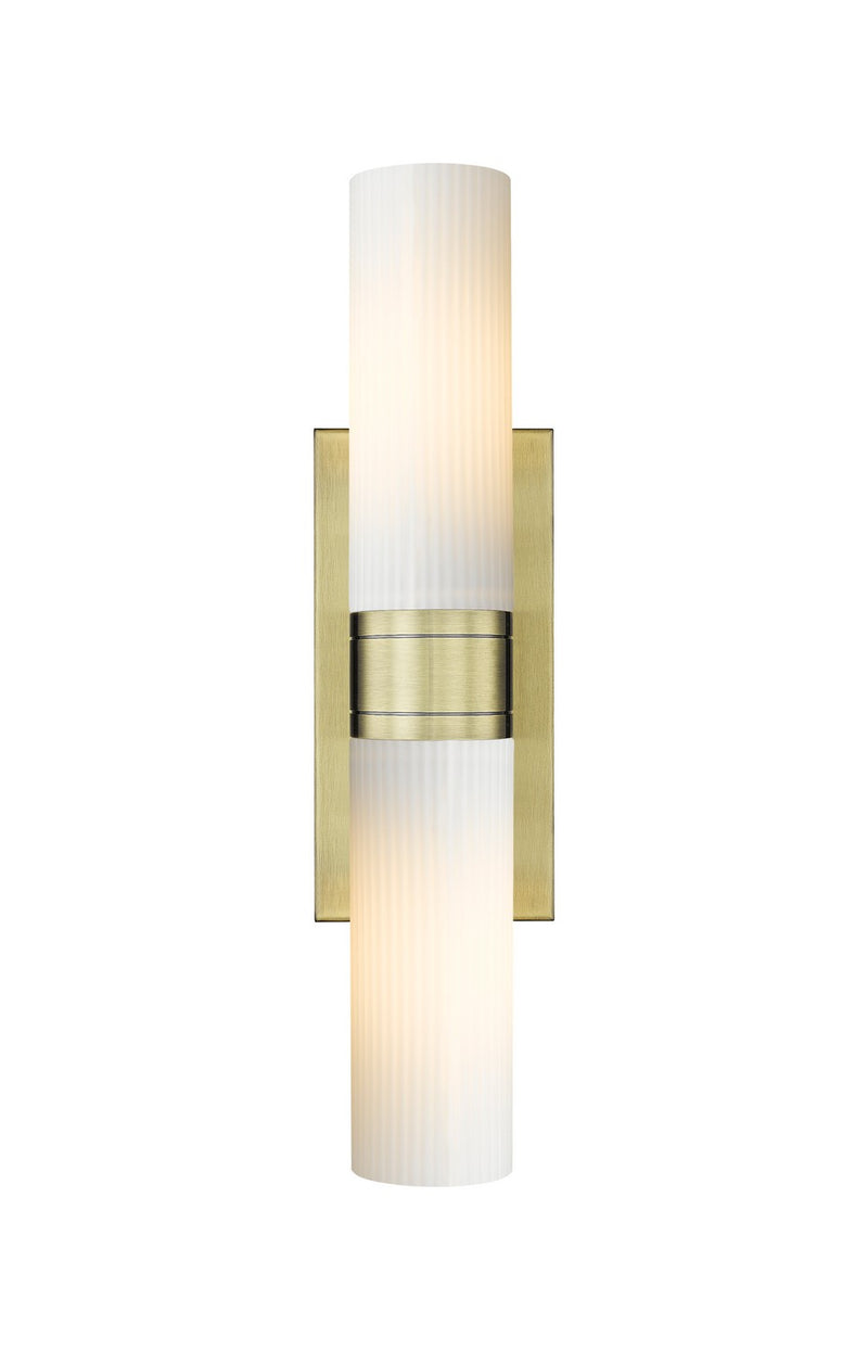 Innovations 617-2W-AB-G617-8SWH LED Bath Vanity, Antique Brass
