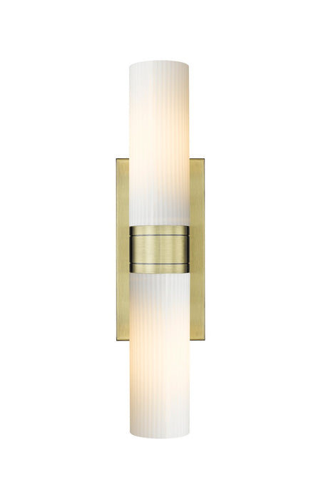 Innovations 617-2W-AB-G617-8SWH LED Bath Vanity, Antique Brass