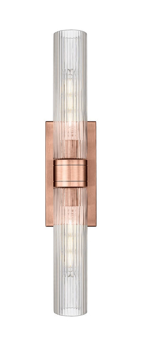 Innovations 617-2W-AC-G617-11SCL LED Bath Vanity, Antique Copper
