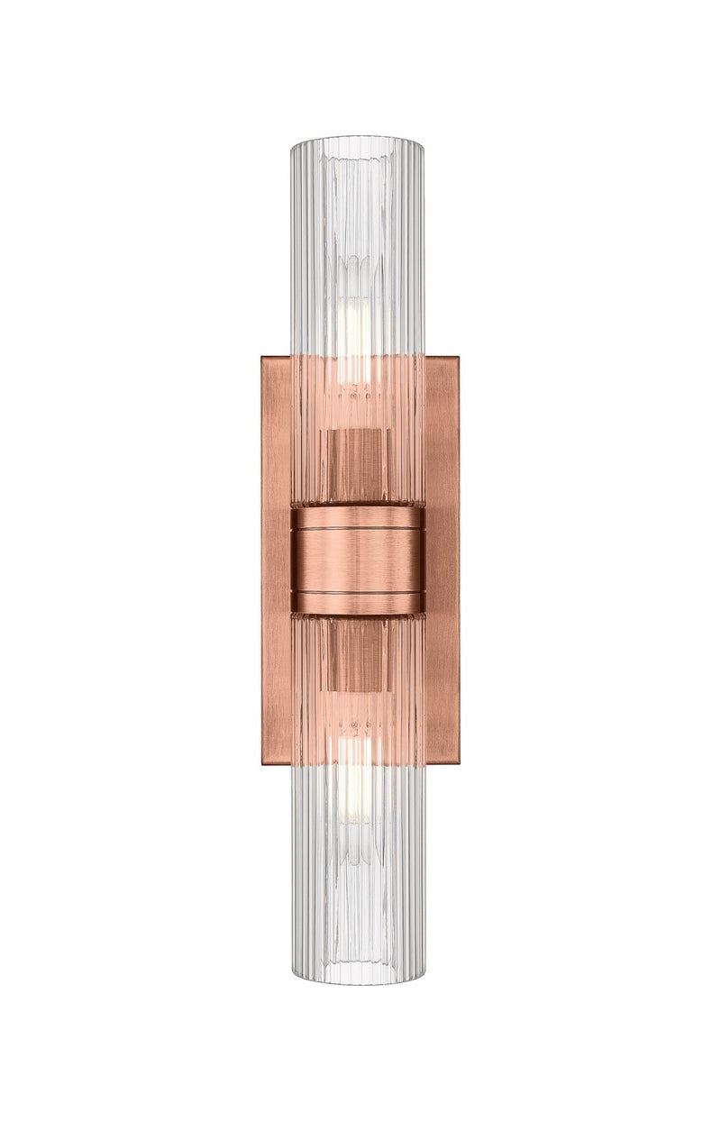 Innovations 617-2W-AC-G617-8SCL LED Bath Vanity, Antique Copper