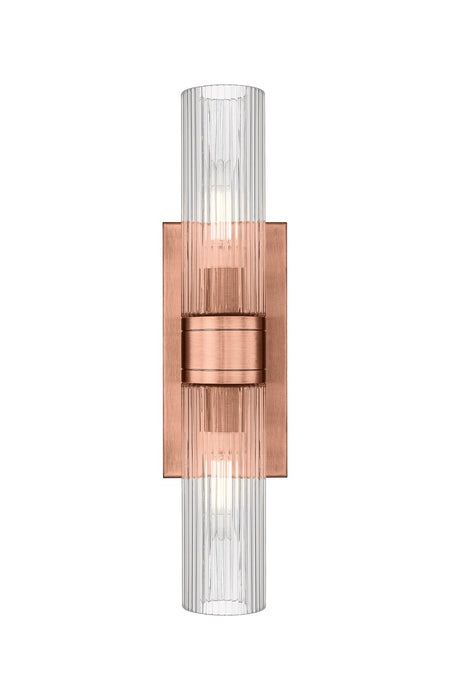 Innovations 617-2W-AC-G617-8SCL LED Bath Vanity, Antique Copper