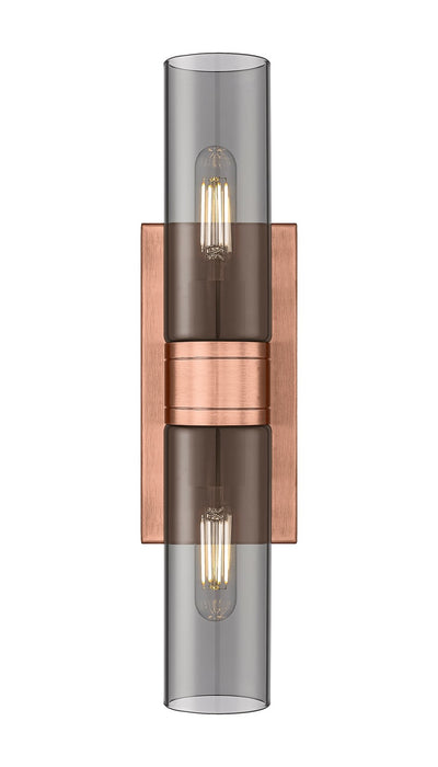 Innovations 617-2W-AC-G617-8SM LED Bath Vanity, Antique Copper