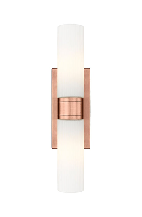 Innovations 617-2W-AC-G617-8SWH LED Bath Vanity, Antique Copper