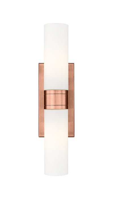 Innovations 617-2W-AC-G617-8WH LED Bath Vanity, Antique Copper