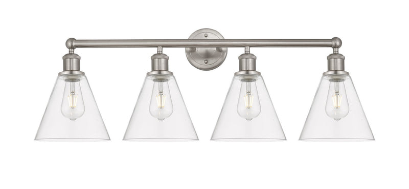 Innovations 616-4W-SN-GBC-82 Four Light Bath Vanity, Satin Nickel