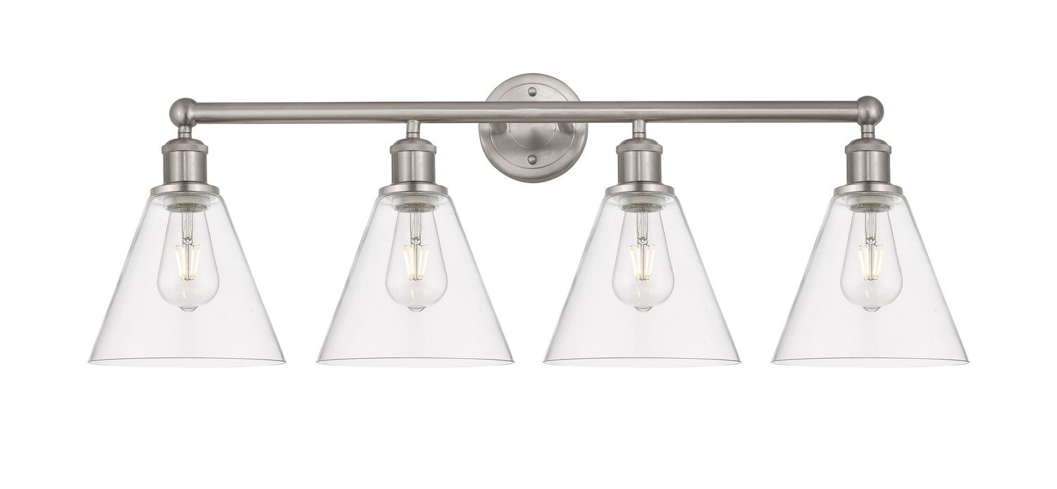 Innovations 616-4W-SN-GBC-82 Four Light Bath Vanity, Satin Nickel