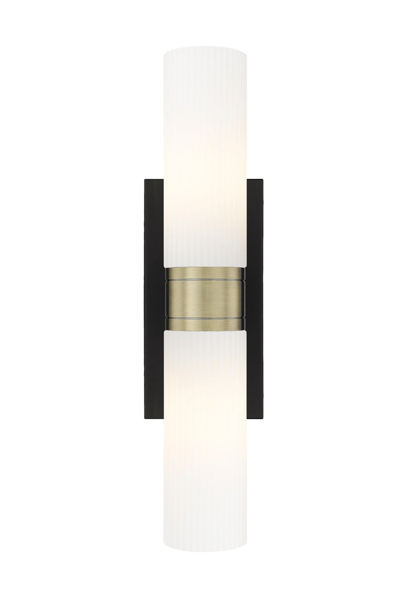 Innovations 617-2W-BAB-G617-8SWH LED Bath Vanity, Black Antique Brass