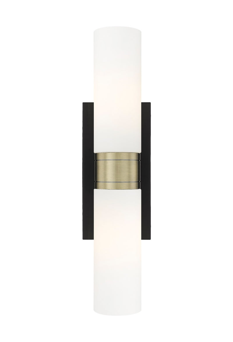 Innovations 617-2W-BAB-G617-8WH LED Bath Vanity, Black Antique Brass