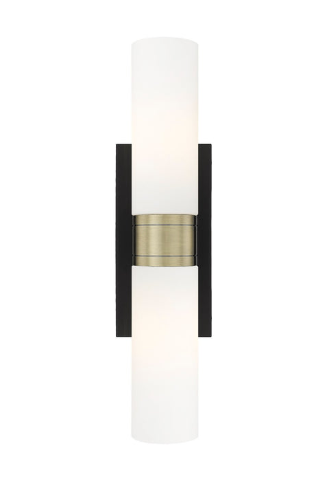 Innovations 617-2W-BAB-G617-8WH LED Bath Vanity, Black Antique Brass
