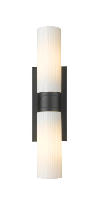 Innovations 617-2W-BK-G617-8SWH LED Bath Vanity, Matte Black