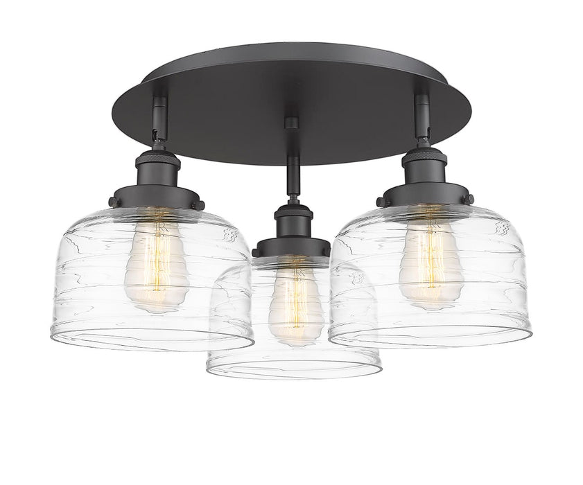 Innovations 916-3C-BK-G713 Three Light Flush Mount, Matte Black