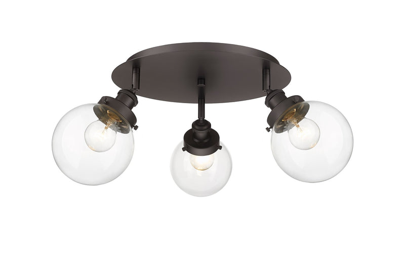 Innovations 916-3C-OB-G202-6 Three Light Flush Mount, Oil Rubbed Bronze