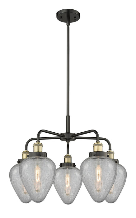 Innovations 916-5CR-BAB-G165 Five Light Chandelier, Black Antique Brass
