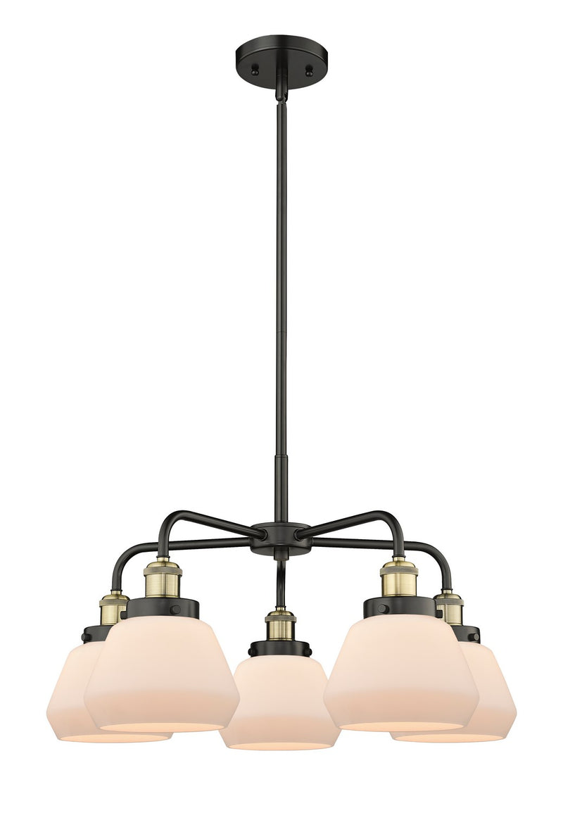 Innovations 916-5CR-BAB-G171 Five Light Chandelier, Black Antique Brass