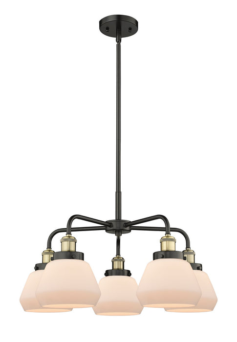 Innovations 916-5CR-BAB-G171 Five Light Chandelier, Black Antique Brass