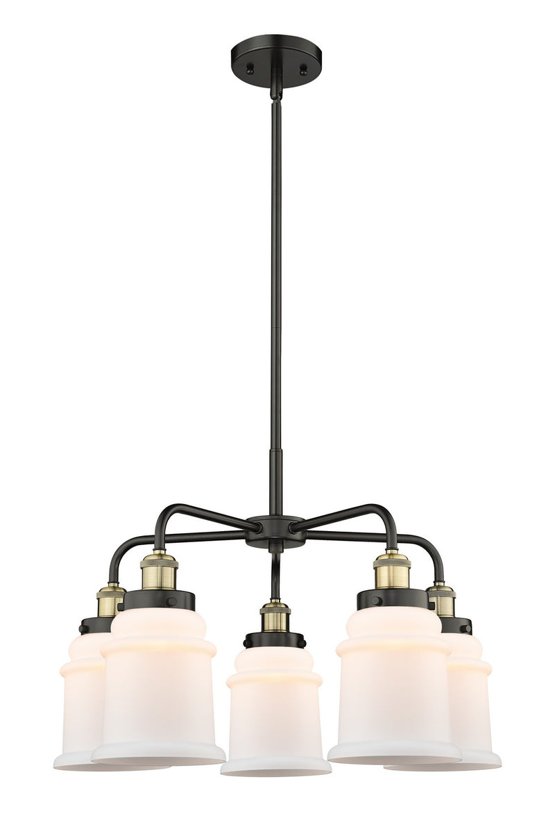 Innovations 916-5CR-BAB-G181 Five Light Chandelier, Black Antique Brass